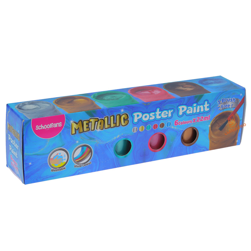 گواش متالیک 6 رنگ اسکول فنس کد 92431 (3)