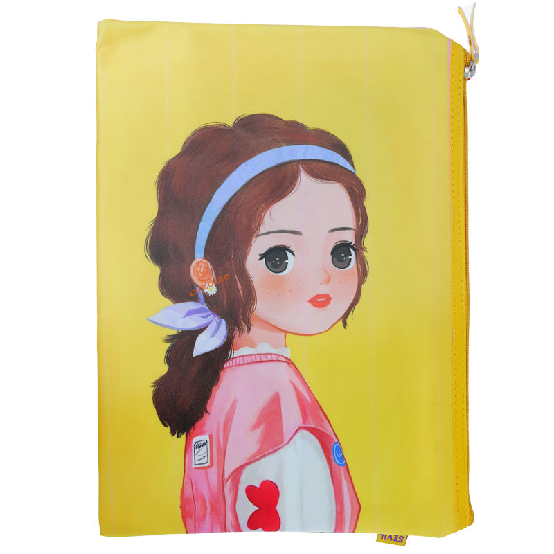 پوشه پارچه ای فانتزی زیپ دار A4 سویل (2)