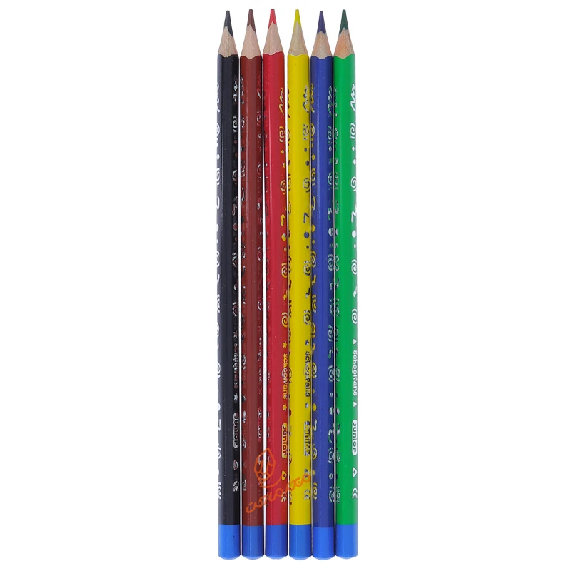 مداد رنگی 6 رنگ جعبه مقوایی اسکول فنس کد 92446 (3)