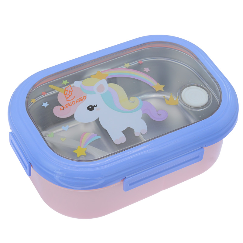 ظرف غذا دو خانه طرح یونی کورن (3)