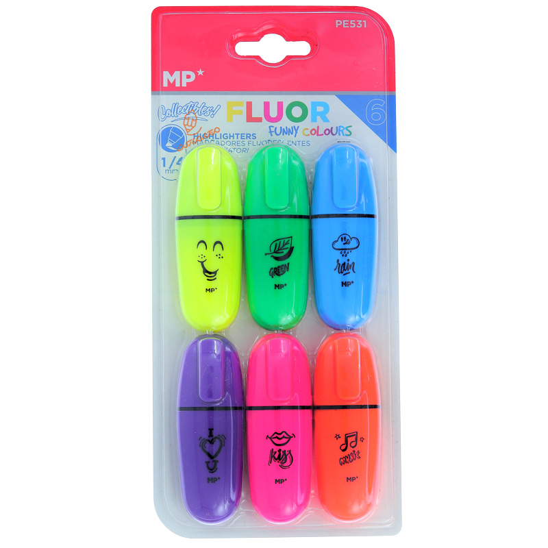 ماژیک علامت گذار فلورسنت 6 رنگ کد 531 ام پی MP