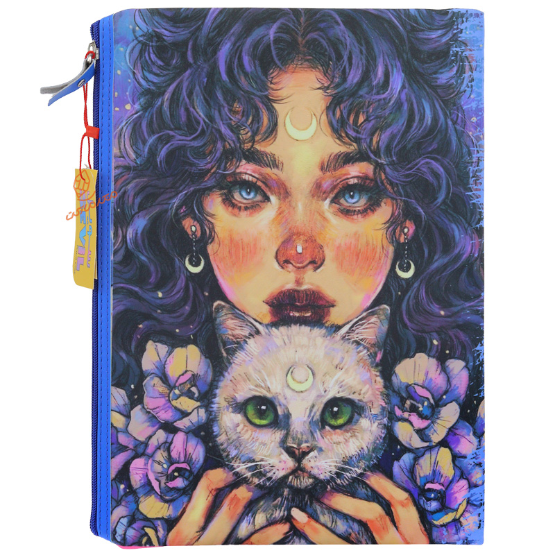 پوشه پارچه ای فانتزی زیپ دار A4 سویل