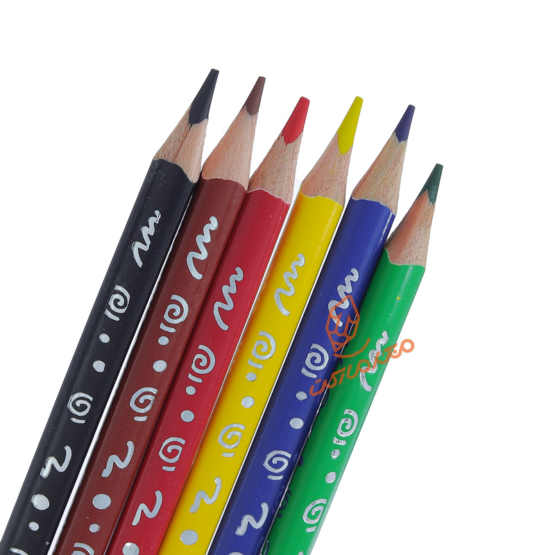 مداد رنگی 6 رنگ جعبه مقوایی اسکول فنس کد 92446 (4)