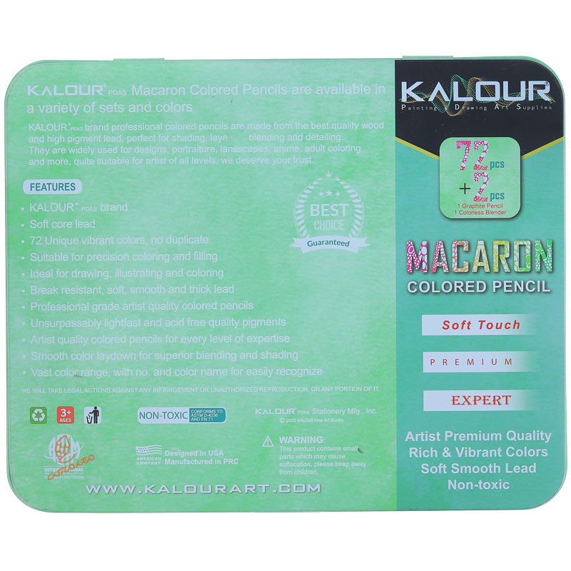 مداد رنگی پاستلی 72 رنگ کالور kalour (6)