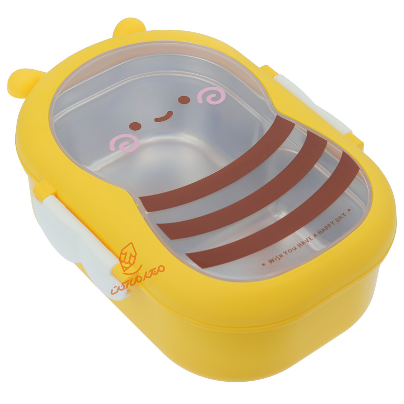 ظرف غذا داخل استیل طرح زنبور عسل کد 6297 (3)