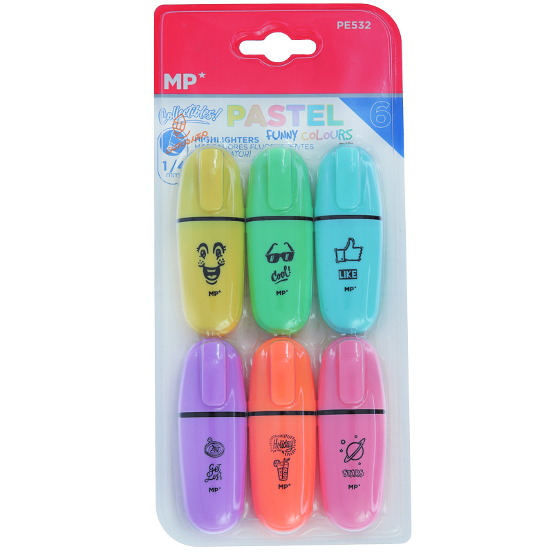 ماژیک علامت گذار پاستلی 6 رنگ کد 532 ام پی MP
