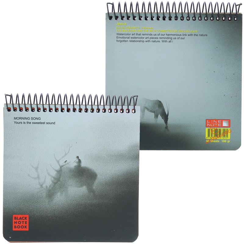 دفتر سیاه برگ خشتی لاین نوت LINE NOTE (1)