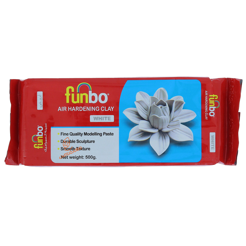 خمیر مجسمه سازی سفید 500 گرمی فانبو FUNBO