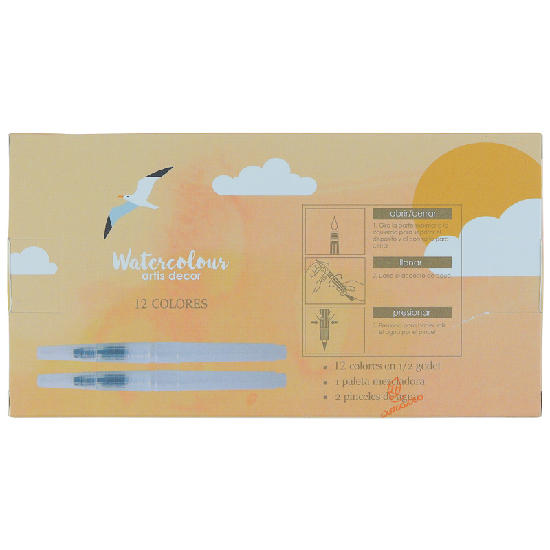 آبرنگ 12 رنگ کالور KALOUR (3)