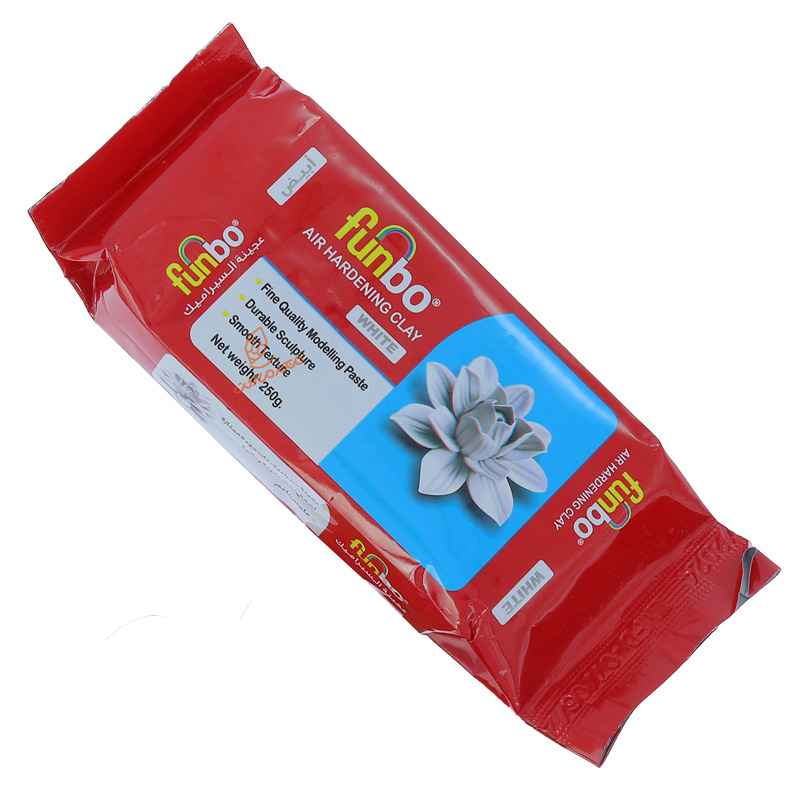 خمیر مجسمه سازی سفید 250 گرمی فانبو FUNBO (3)