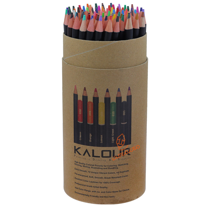 مداد رنگی 72 رنگ استوانه ای کالور kalour (3)