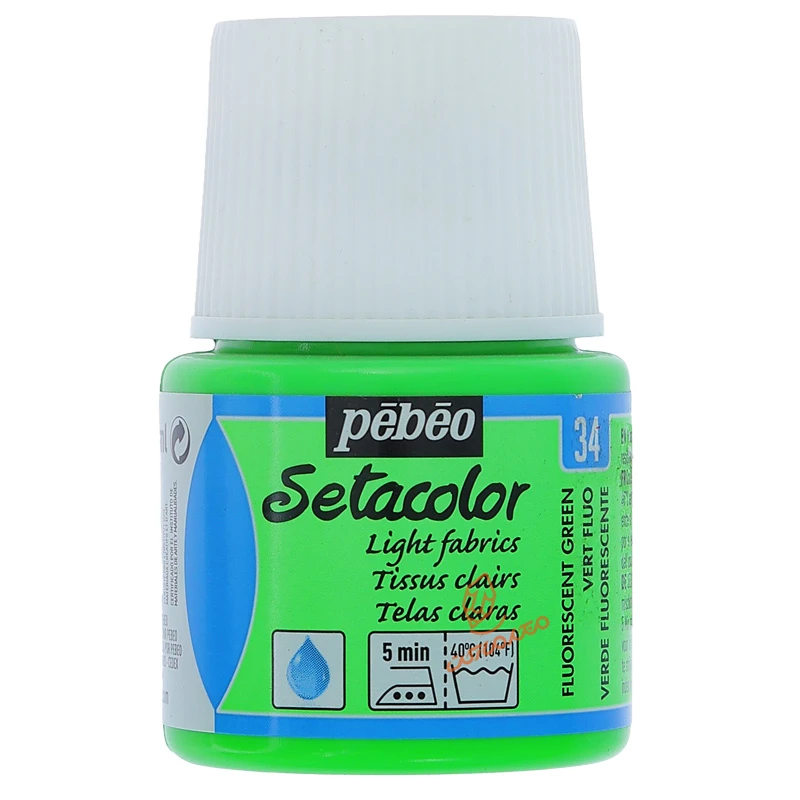 رنگ پارچه ترنسپرنت سبز فلورسنت 34 (FLUORESCENT GREEN) ستا کالر پ ب او PEBEO