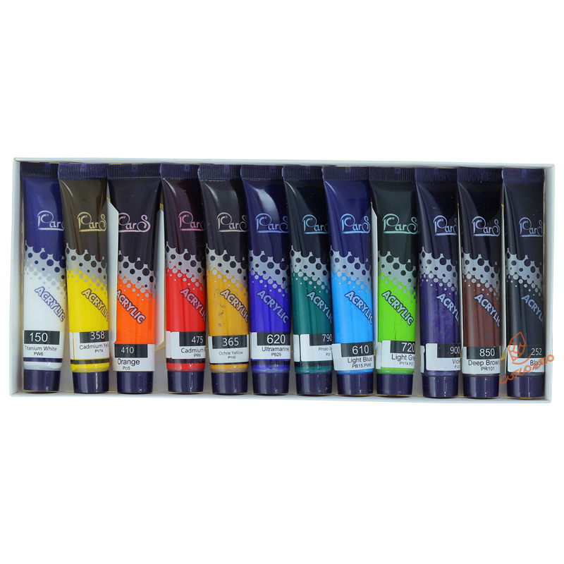 اکریلیک 12 رنگ 21 میل پارس PARS (3)