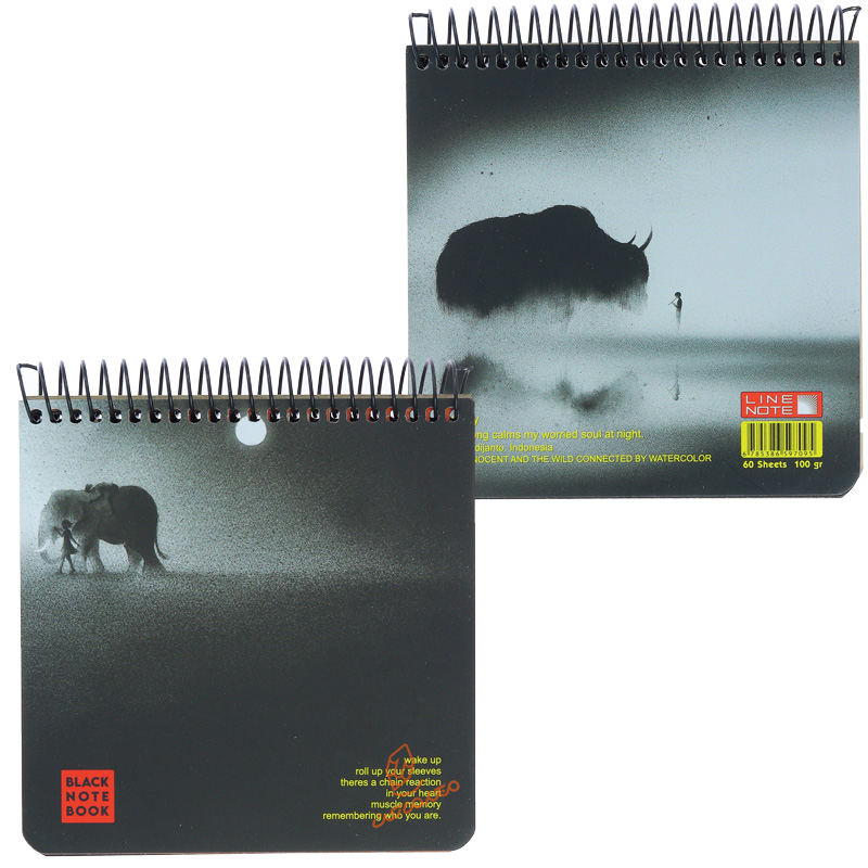 دفتر سیاه برگ خشتی لاین نوت LINE NOTE (2)
