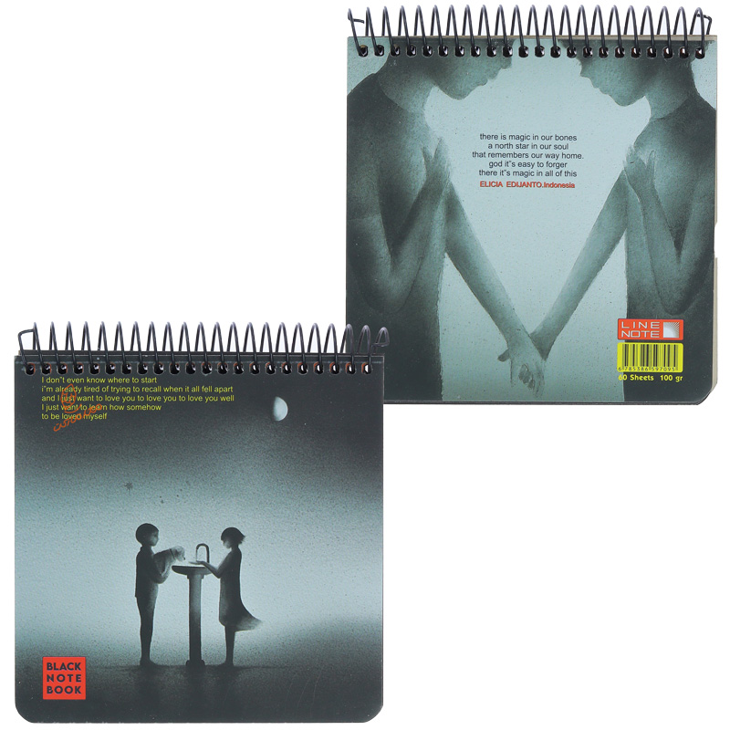 دفتر سیاه برگ خشتی لاین نوت LINE NOTE (5)