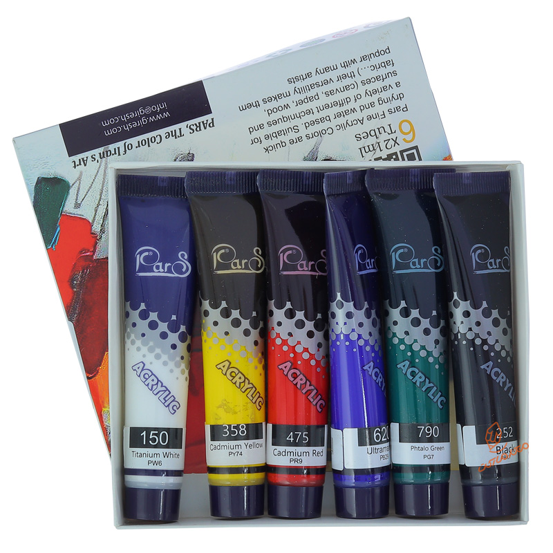 اکریلیک 12 رنگ 21 میل پارس PARS (5)