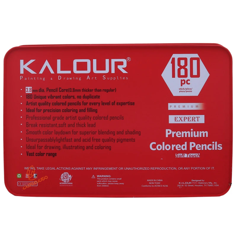 مداد رنگی 180 رنگ جعبه فلزی طرح گوزن کالور KALOUR (3).jpg