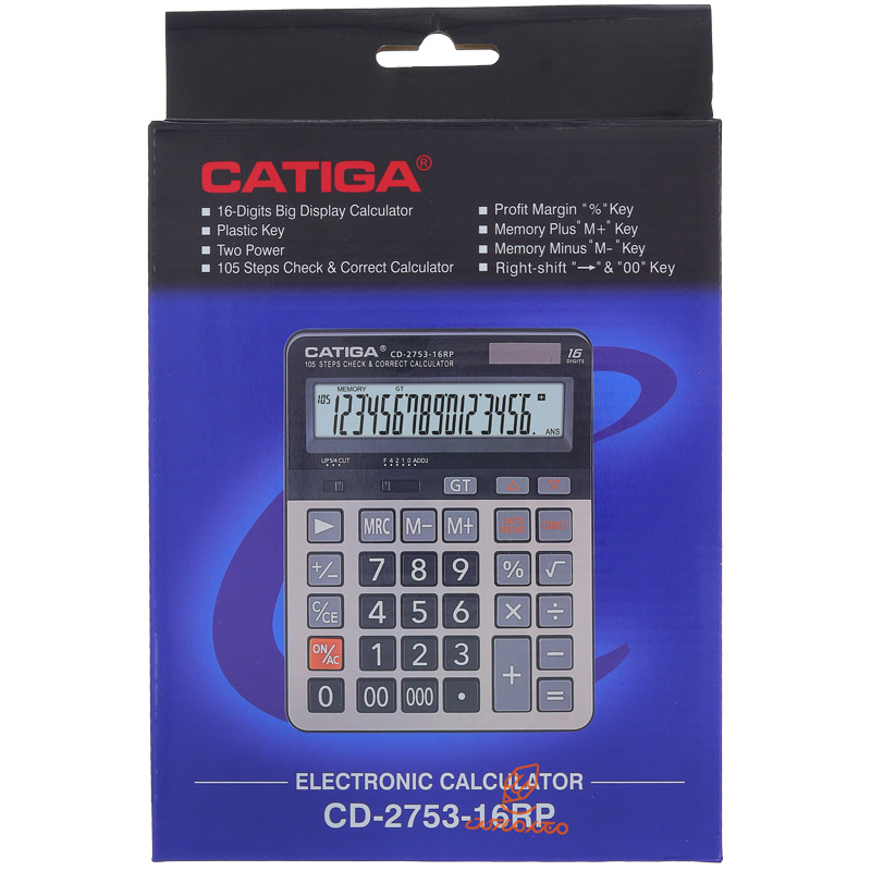 ماشین حساب رومیزی کاتیگا مدل CD-2753-16RP