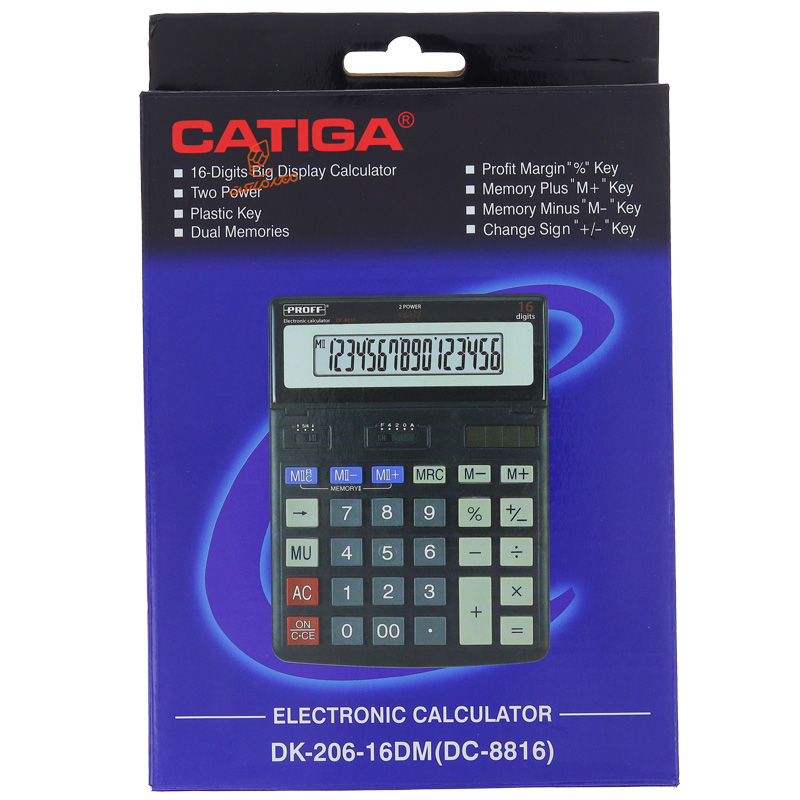 ماشین حساب رومیزی کاتیگا مدل DK-206-16DM(DC-8816)