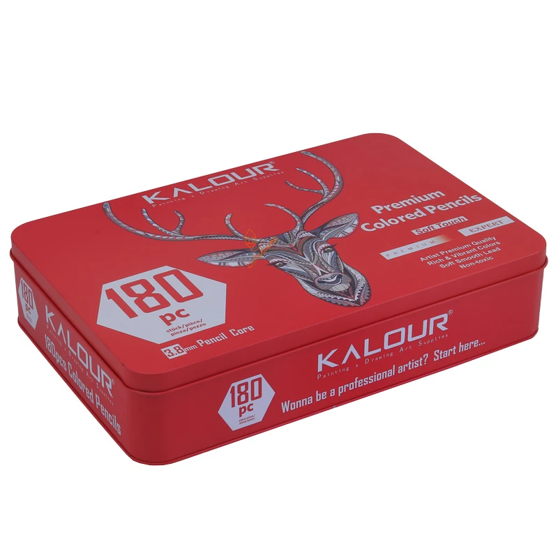 مداد رنگی 180 رنگ جعبه فلزی طرح گوزن کالور KALOUR (4).jpg