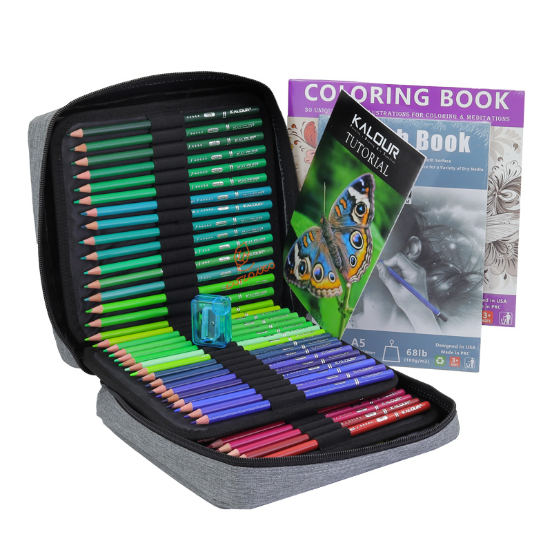 ست 132 تکه مداد رنگی و طراحی کیفی کالور kalour