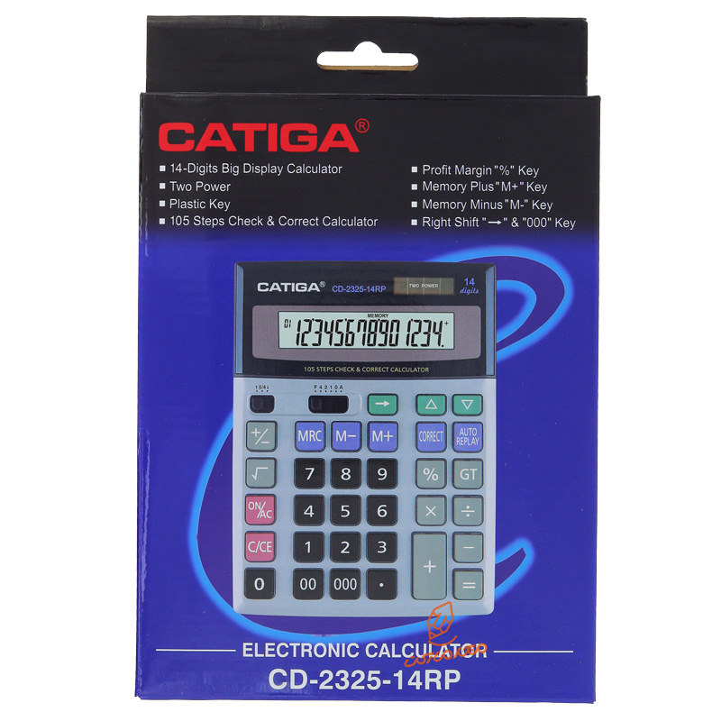 ماشین حساب رومیزی کاتیگا مدل CD-2325-14RP