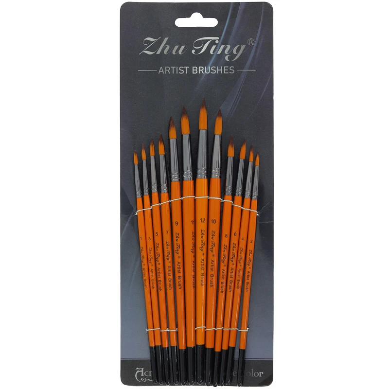  ست قلم مو سرگرد دسته نارنجی ژوژینگ zhuzing (1).jpg