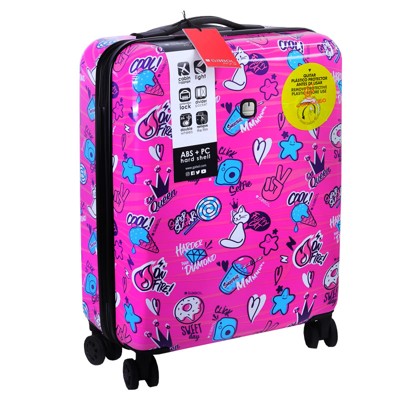 چمدان بدنه سخت متوسط مدل STICKER 234122021 گابل GABOL