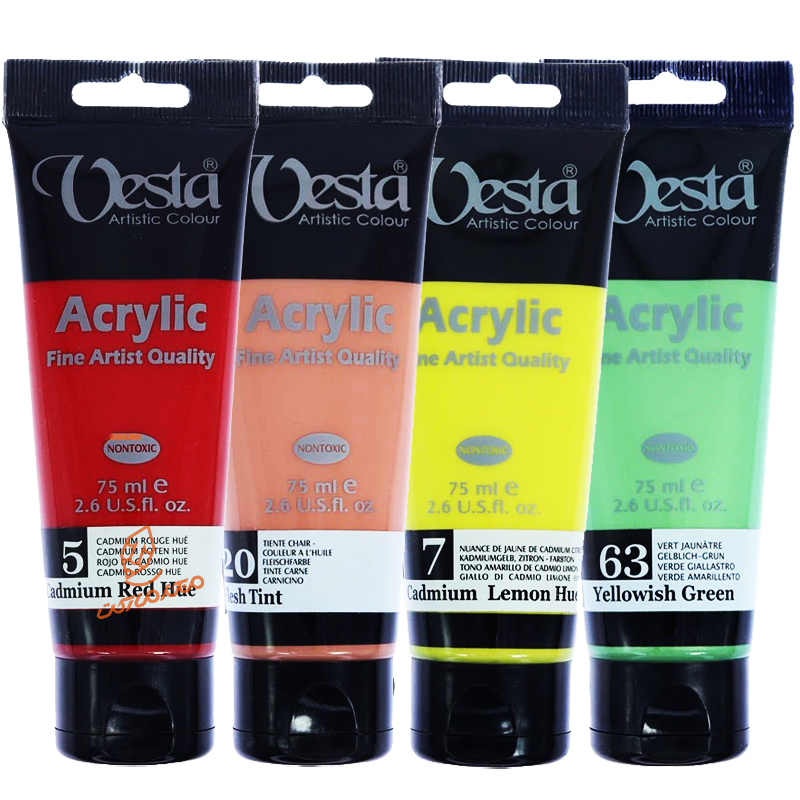 رنگ اکریلیک 75 میل تک رنگ وستا VESTA