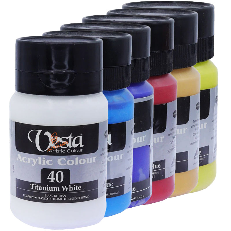 رنگ اکریلیک تک رنگ 250 میل وستا VESTA