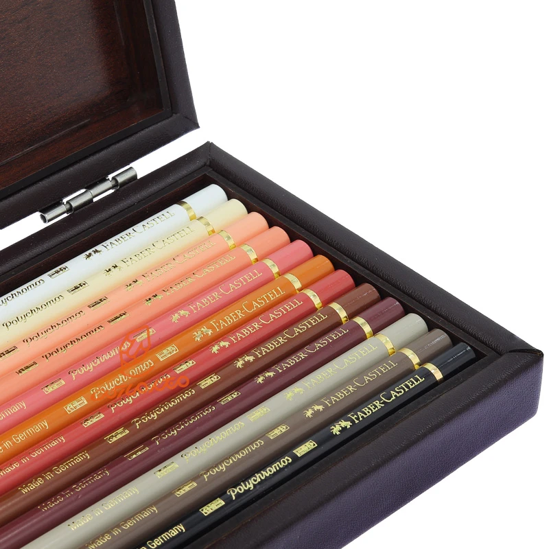 مداد رنگی 12 رنگ فابر کاستل FABERCASTELL به همراه جعبه چوبی (2).jpg