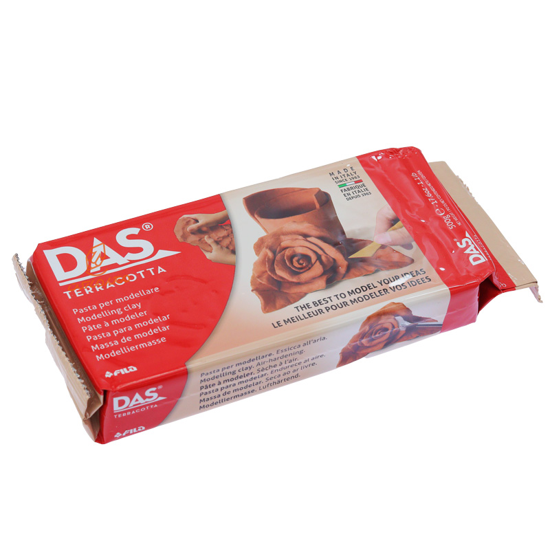خمیر مجسمه سازی 500 گرمی قهوه ای داس DAS (1).jpg