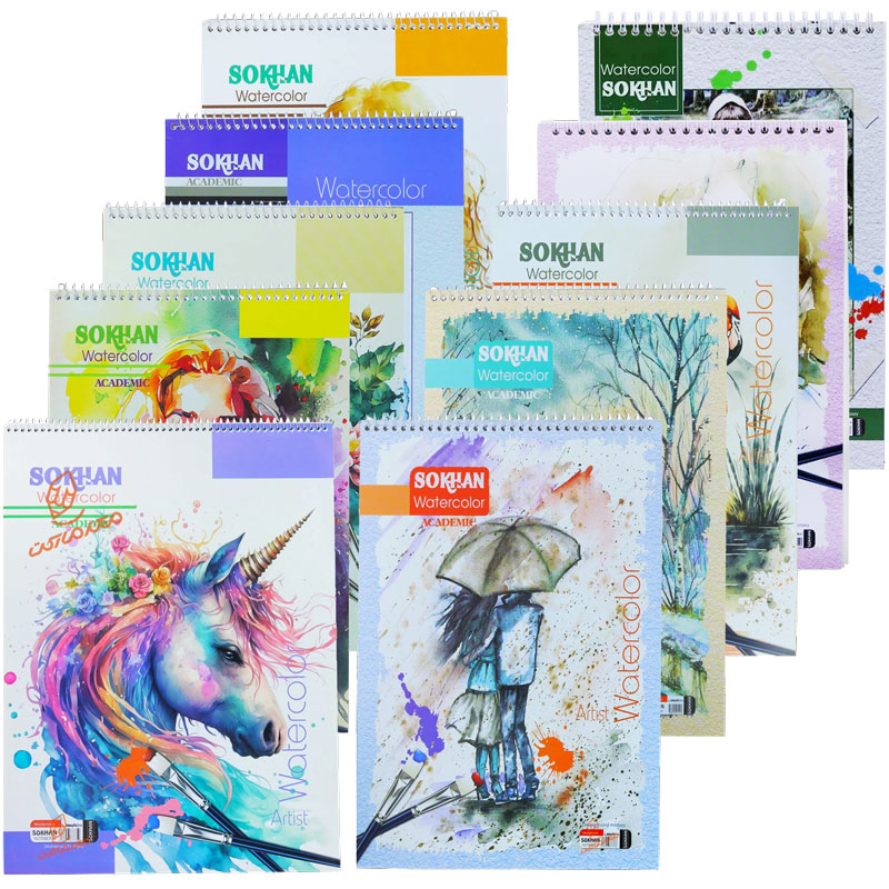 دفتر آبرنگ A4 سخن SOKHAN