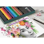 مداد رنگی 17 رنگ پلی کروم + مداد طراحی فابر کاستل 210052 (3).webp