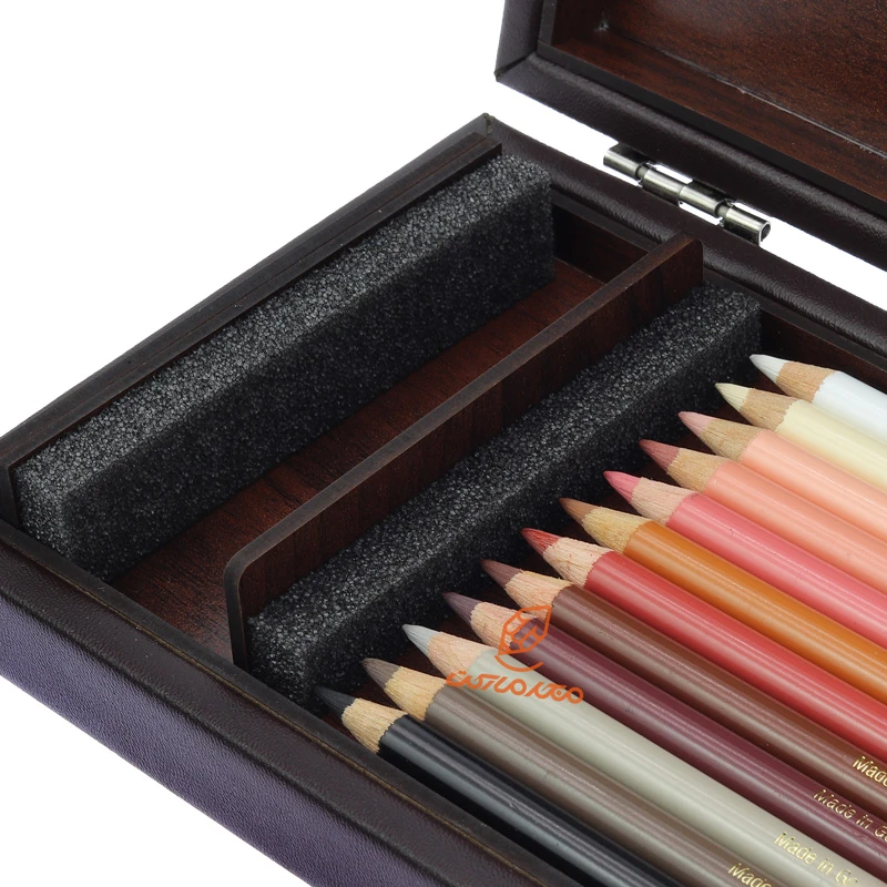 مداد رنگی 12 رنگ فابر کاستل FABERCASTELL به همراه جعبه چوبی (3).jpg