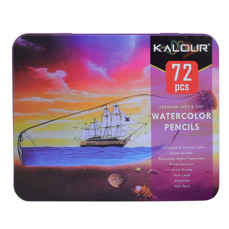 مداد آبرنگی 72 رنگ طرح کشتی کالور kalour