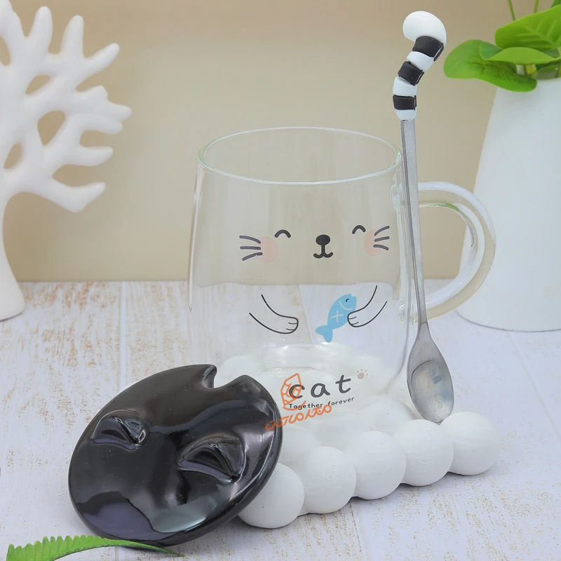 ماگ شیشه ای طرح گربه کد 1028 (1).jpg