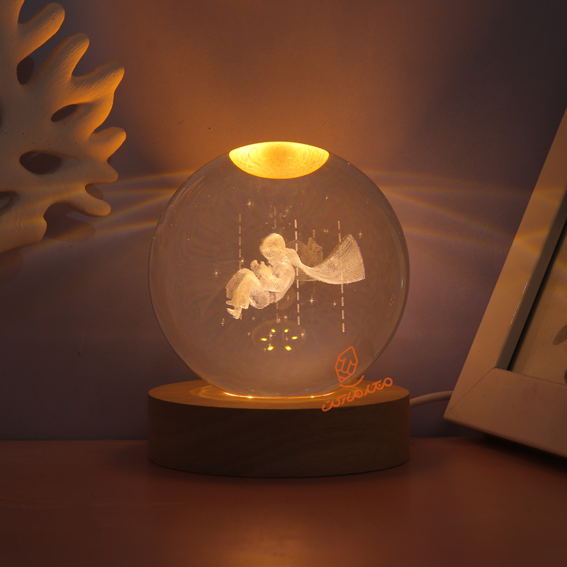 گوی کریستال پایه چوبی بزرگ کد 756 (4).jpg