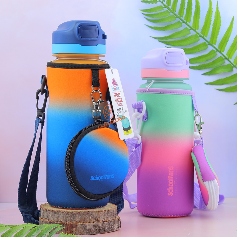 قمقمه کاور دار رنگین کمانی کد 9351 اسکول فنس schoolfans