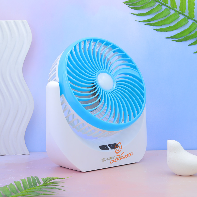 فن (پنکه) پرتابل رومیزی شارژی چراغ دار بزرگ (5).jpg