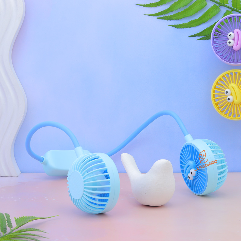 مینی فن دور گردنی شارژی طرح لبخند DD8026