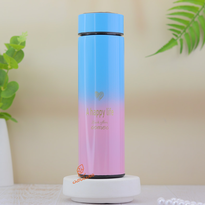 فلاسک دما سنج  دار happy دو رنگ