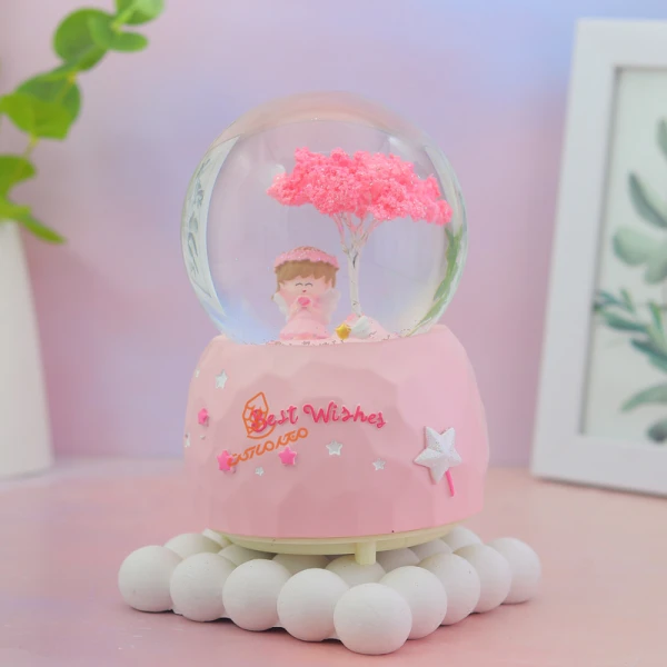 گوی فانتزی موزیکال طرح درخت صورتی G1632