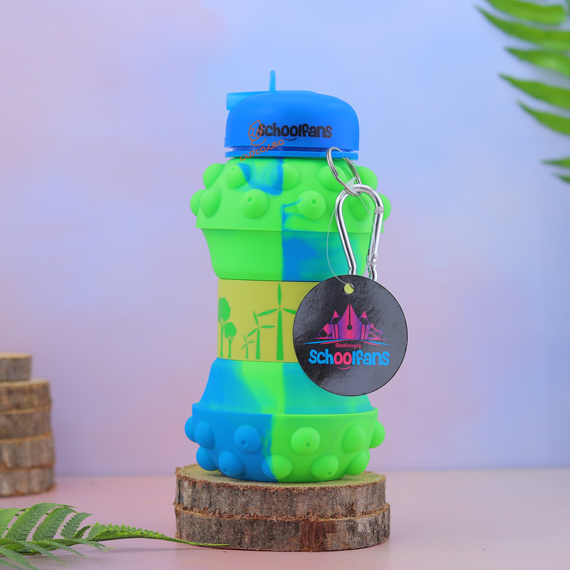 قمقمه تاشو سیلیکونی کد 9327 گنجایش 0.55 لیتر اسکول فنس SCHOOLFANS