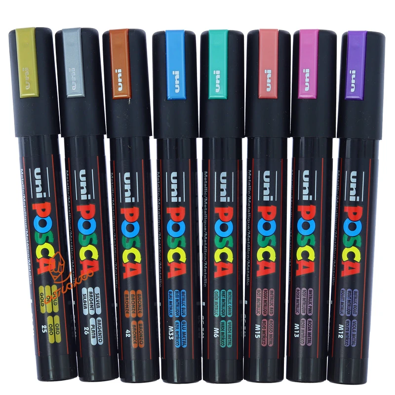 ماژیک 8 رنگ پوسکا مدل متالیک POSCA (6).jpg
