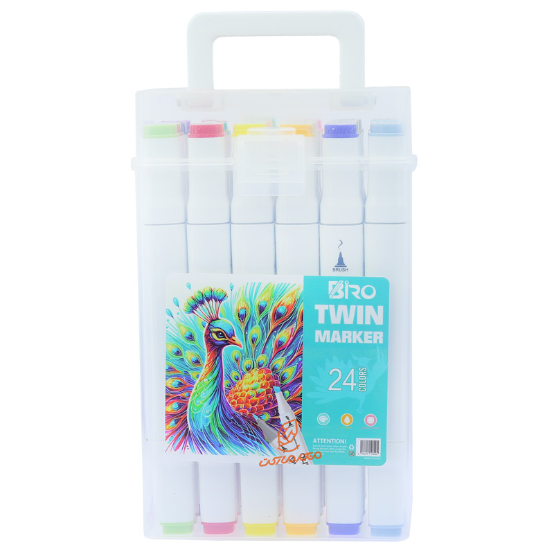 ماژیک راندو 24 رنگ 2 سر بیرو BIRO