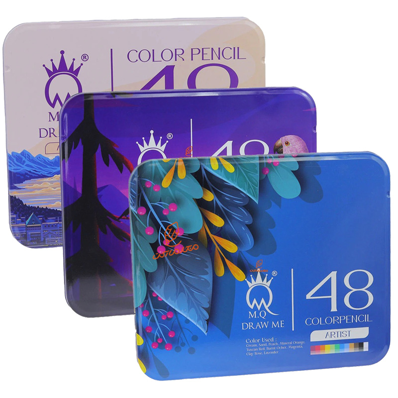 مداد رنگی 48 رنگ آرتیست جعبه فلزی  ام کیو MQ