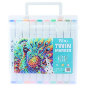 ماژیک راندو 60 رنگ 2 سر بیرو BIRO
