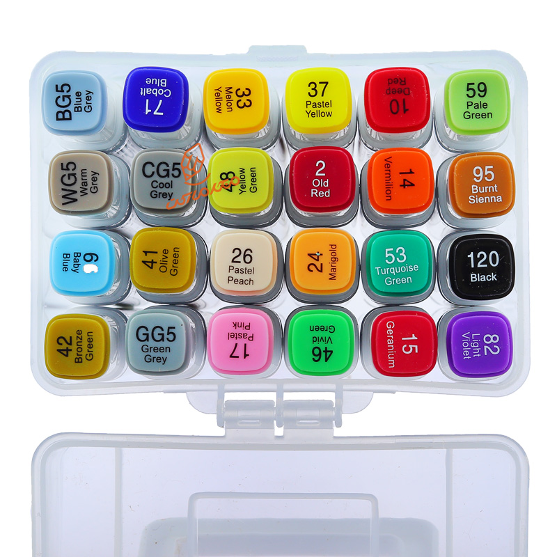 ماژیک راندو 24 رنگ 2 سر بیرو BIRO (3).jpg