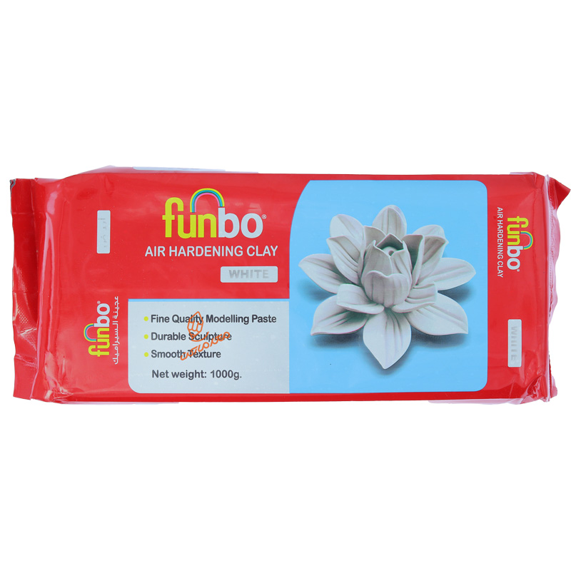 خمیر مجسمه سازی سفید 1000 گرمی فانبو FUNBO